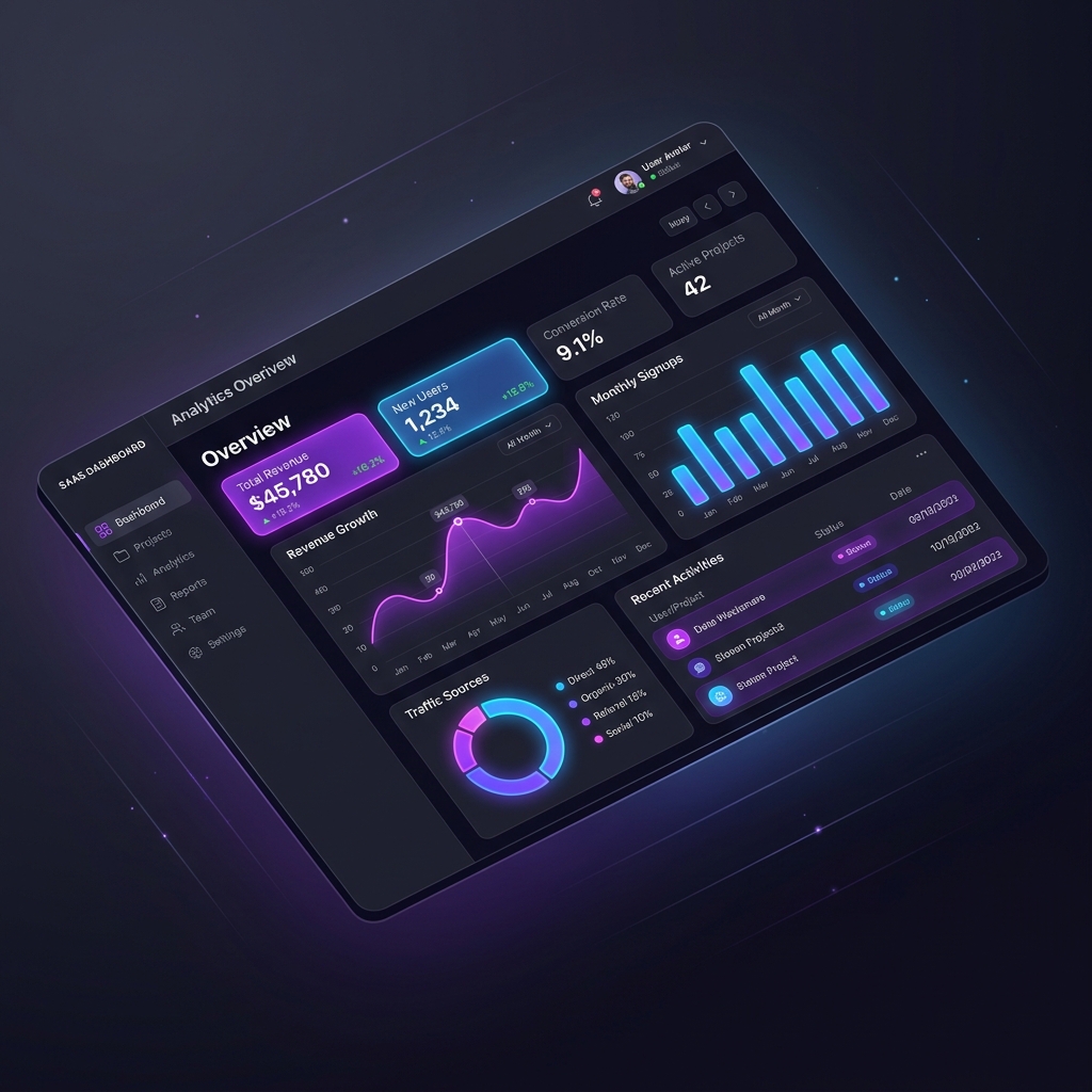 SaaS Dashboard Mockup